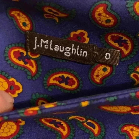 J. McLaughlin Womens 100% Silk Paisley Skirt - Picture 4 of 5